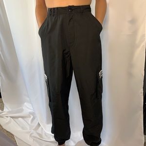 Adidas Originals High wasted black cargo pants
